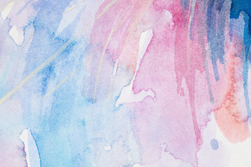 Watercolor paint stains. Background with faint texture and distressed vintage grunge and watercolor paint stains in elegant.