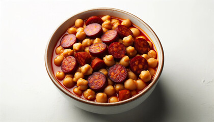 Spicy Fusion: Goulash with Chorizo and Chickpea Delicacy