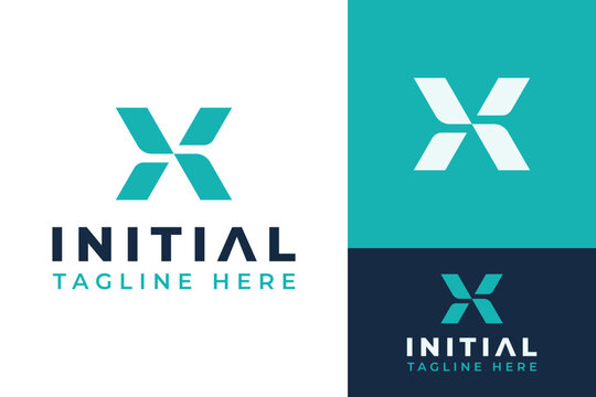 Monogram Initial Letter X Technology Digital Internet Logo Design Branding Template