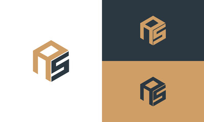 collection of initials as or sa logo design vector illustration