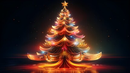 christmas tree with stars,christmas tree,abstract christmas tree,Classic Christmas Tree Delight,Contemporary Holiday Tree Magic,Shining Christmas Tree with Stars