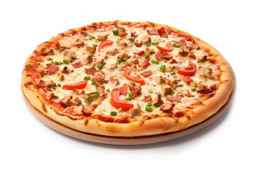 Pizza isolated on white background.