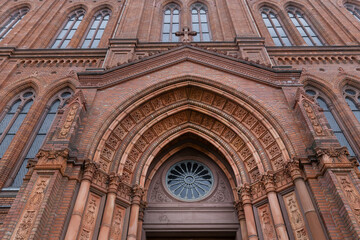 Fototapeta na wymiar Marktet church City of Wiesbaden Germany Hesse.