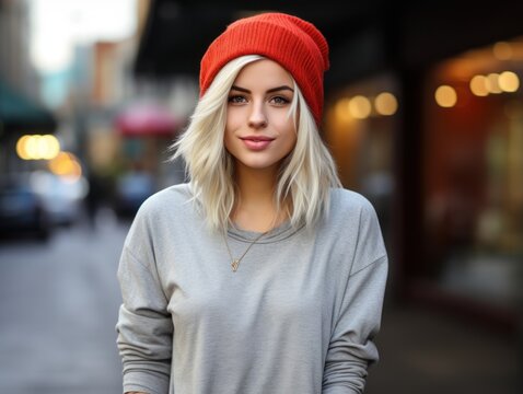 Young Fashion Hipster Woman