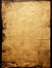 Sheet of vintage yellowed paper.