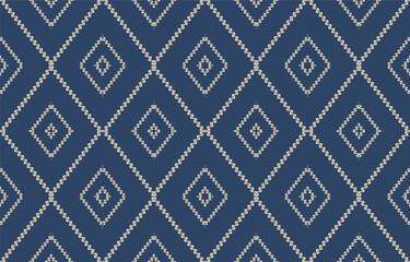 Ethnic abstract ikat art. Aztec ornament print. geometric ethnic pattern seamless  color oriental.  Design for background ,curtain, carpet, wallpaper, clothing, wrapping, Batik, vector illustration.
