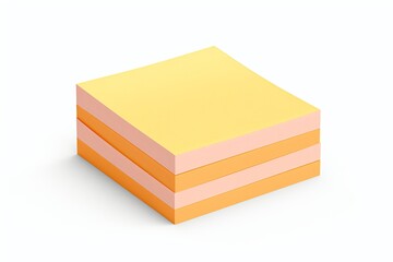 A stack of yellow sticky notes isolated on a white background