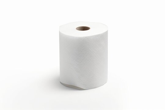A toilet paper roll isolated on a white background