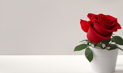 background with red roses. AI generated