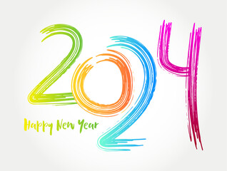 Happy new year 2024, New Year's card. Cover of business diary for 2024. Brochure design template, banner concept background