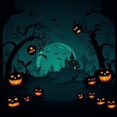 halloween party illustration background