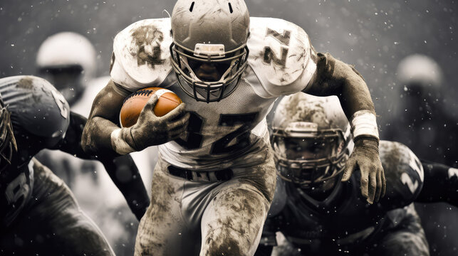 American Football Players in Action - Powered by Adobe
