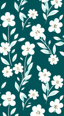 green seamless floral pattern | generative ai