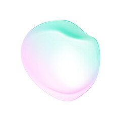 Pink And Green Abstract Transparent Blob
