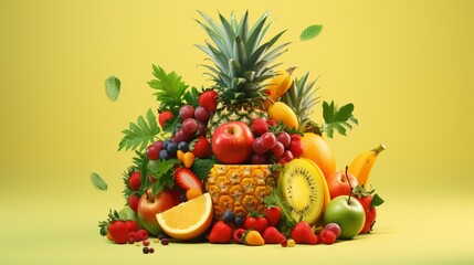 Fruit simple idea with a creative summer arrangement of