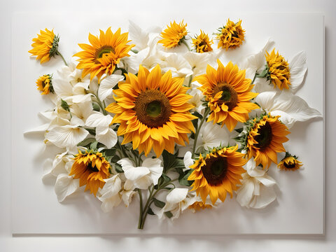 An art with sunflowers