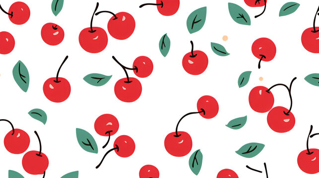 seamless pattern with cherry fruit | generative ai