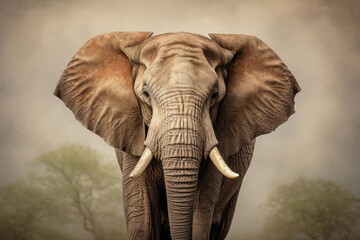 Fototapeta na wymiar Portrait of Elephant