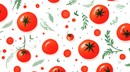 seamless pattern with tomatoes | generative ai