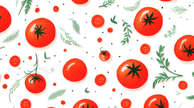 seamless pattern with tomatoes | generative ai