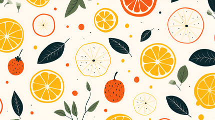 seamless pattern with oranges | generative ai