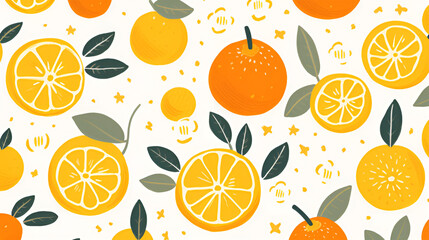 seamless pattern with oranges | generative ai