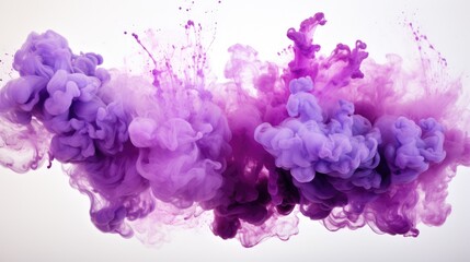 isolated Purple watercolor splash on white background 