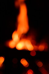 Campfire in darkness background red black Hot DIY