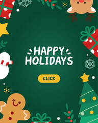 Happy holiday frame for the upcoming winter