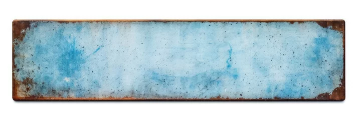 Foto auf Acrylglas An empty vintage metal sign isolated on a white background © Zerbor