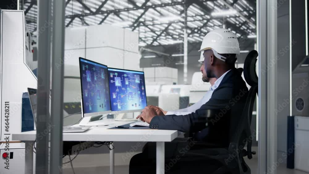 Aufkleber Industrial Data Automation System On Computer
