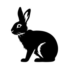 black rabbit silhoutte