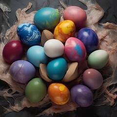 Easter colored eggs