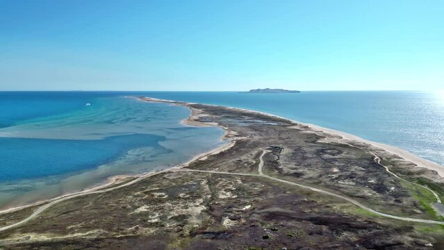 Drone Flight Over Havre-Aubert Beach, &Icirc;les de la Madeleine, Quebec