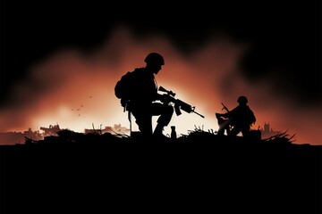 A basic template captures the essence of a toy soldiers silhouette
