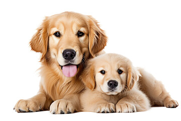 golden retriever dog isolated on white