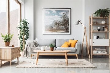 interior design of modern living room. generative ai.