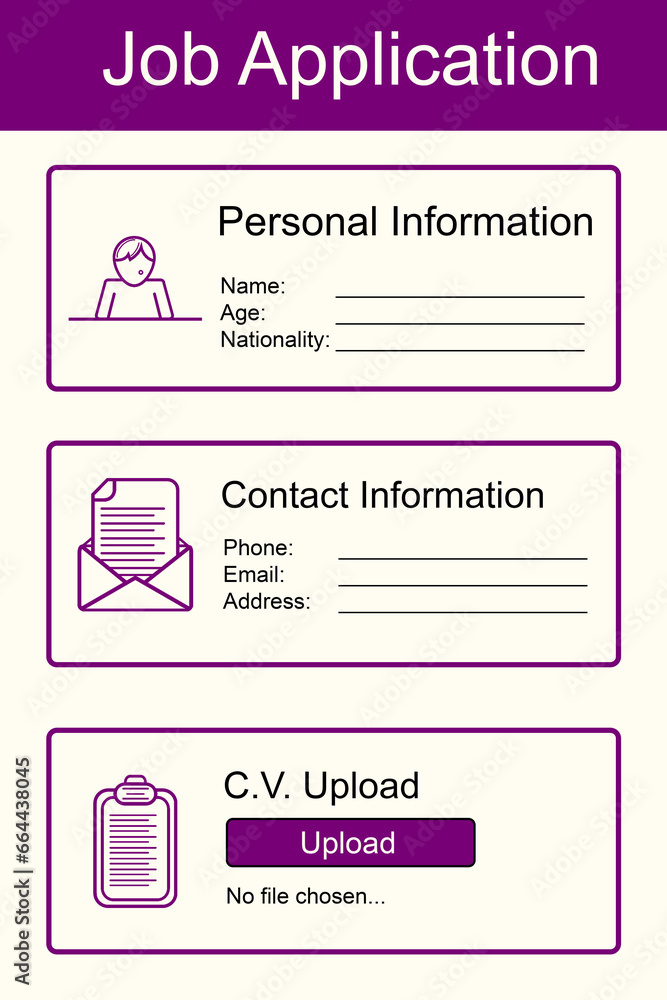 Poster digital png illustration of digital interface with job application text on transparent background