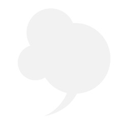 Digital png illustration of speech bubble on transparent background