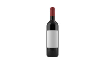 Digital png illustration of wine bottle on transparent background