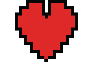 Digital png illustration of red heart on transparent background