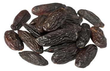 Tonka beans isolated on white background.