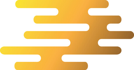 Digital png illustration of yellow and brown gradient shape on transparent background