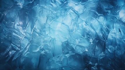 Texture of pieces of ice blue light background. - obrazy, fototapety, plakaty