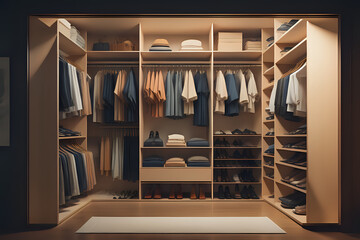 closet dresser full of suits - obrazy, fototapety, plakaty