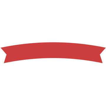 Digital png illustration of red ribbon banner on transparent background