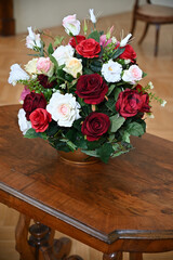 artificial roses decorative bouquet interior