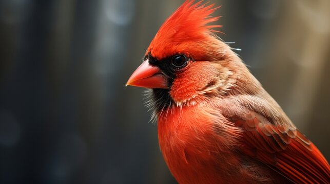 Northern cardinal in portrait .