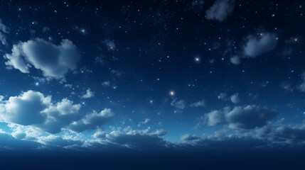 Obraz na płótnie Canvas Fluffy volumetric cloud at night against a dark blue background