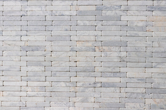 White brick wall texture background for interior exterior decoration and industrial construction concept design.